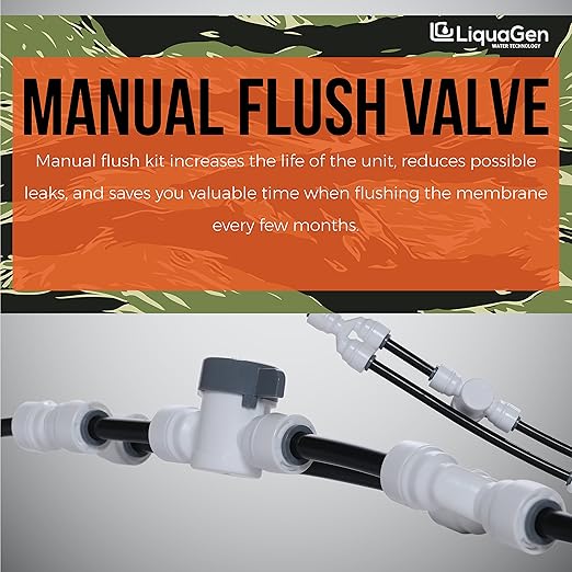 LiquaGen Portable - 6 Stage Dual Use (Drinking & 0 PPM Aquarium Reef/Deionization) Reverse Osmosis Water System (RO/DI) w/pH Alkaline Mineral Restoration Filter (50 GPD)