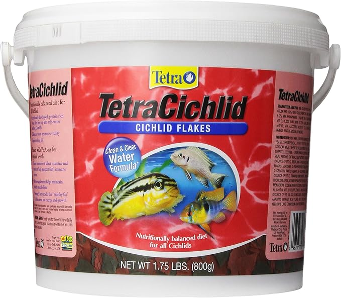 Tetra TetraCichlid Cichlid Flakes and Floating Cichlid Pellets Fish Food