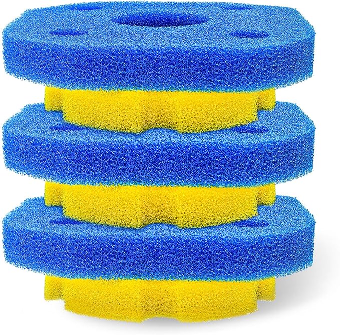 6Pack Sponge Filter Replacement for VIVOHOME Pond Filter 2380 GPH 2630 GPH or VIVOGROW 2380/2630 GPH Bio Pressure Pond Filter Media Pads for Sunsun CPF-250/180 for Outdoor Ponds, Koi Ponds