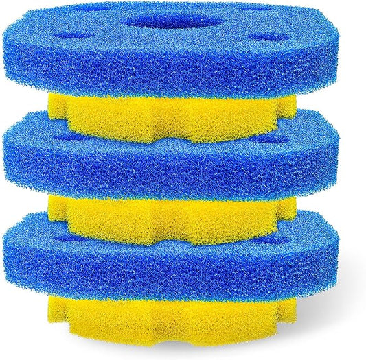 6Pack Sponge Filter Replacement for VIVOHOME Pond Filter 2380 GPH 2630 GPH or VIVOGROW 2380/2630 GPH Bio Pressure Pond Filter Media Pads for Sunsun CPF-250/180 for Outdoor Ponds, Koi Ponds