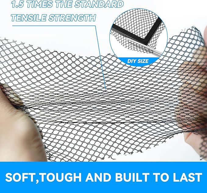 Fish Tank Lid Magnetic Aquarium Lid DIY Size Fish Tank Cover Anti-Jumping Net Soft and Strong Mesh Protect Fish Jumping Out Easy Installation Washable (Gray, 19''x57'' Fit for ≤55 Gallon)