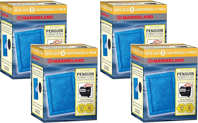MarineLand Rite-Size Cartridge B, 24-Pack (4 Packages with 6 Filters Per Package)