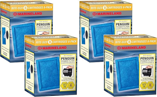 MarineLand Rite-Size Cartridge B, 24-Pack (4 Packages with 6 Filters Per Package)