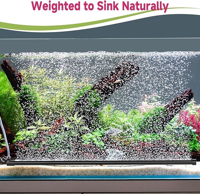 hygger Aquarium Bubble Curtain Wall, Quiet Fish Tank Air Stone with Accessories, High Dissolved Aquarium Bubbler Oxygen Diffuser Decoration for Freshwater & Saltwater