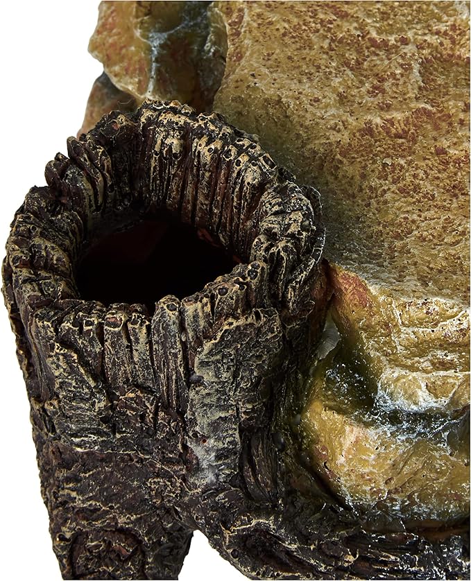 Trixie 8847 Rock Plateau with Tree Trunk Aquarium Decoration 25 cm,Brown