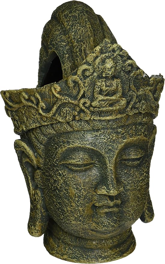 Penn-Plax Buddha Head Fish Tank Decoration Ornament