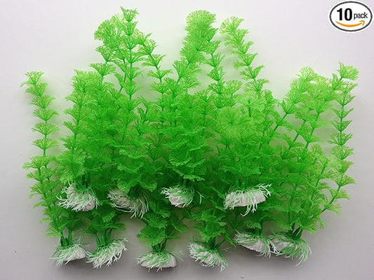 Finest-Filters 10 Pack 8" Aquarium Fish Tank Plastic Plants for Decoration