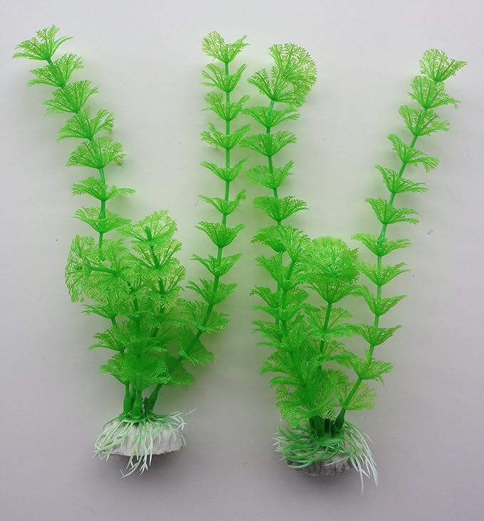 Finest-Filters 10 Pack 8" Aquarium Fish Tank Plastic Plants for Decoration