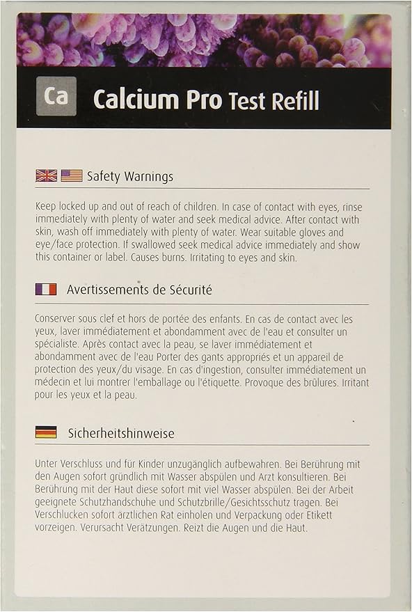Red Sea Fish Pharm ARE21406 Reagent Calcium Pro Refill Kit for Aquarium, 75 Tests