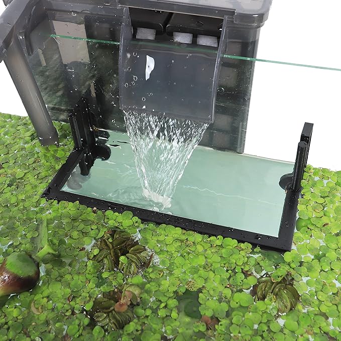 HOZOE Aquarium Floating Plant Corral, Intercepting Floating Plants from Filters and Heaters, Adjustable Height with Water Level, Can Be Used to Framed and Frameless Aquariums. (Style 2)