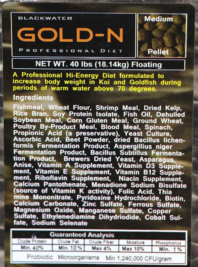 Blackwater Gold-N Professional Diet 40lb Medium Pellet