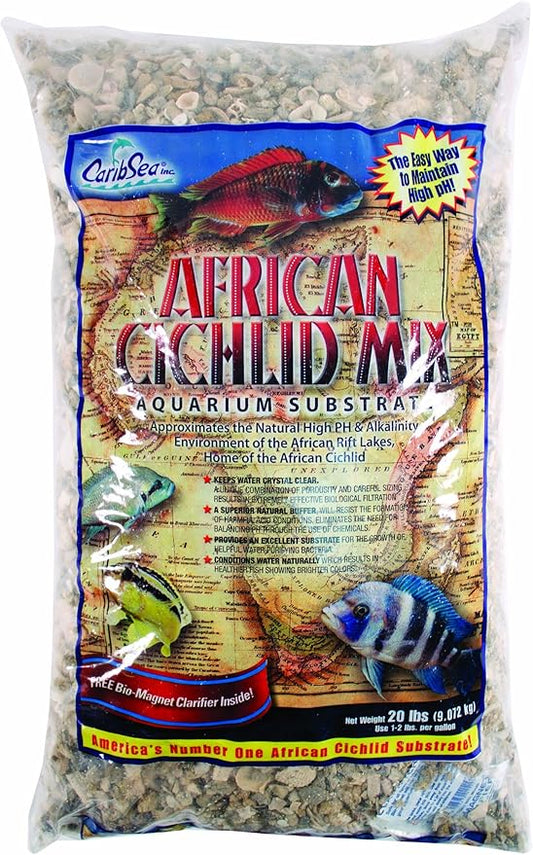 CaribSea Aquatics African Cichlid Mix Sand, 20-Pound, Rift Lake Authentic