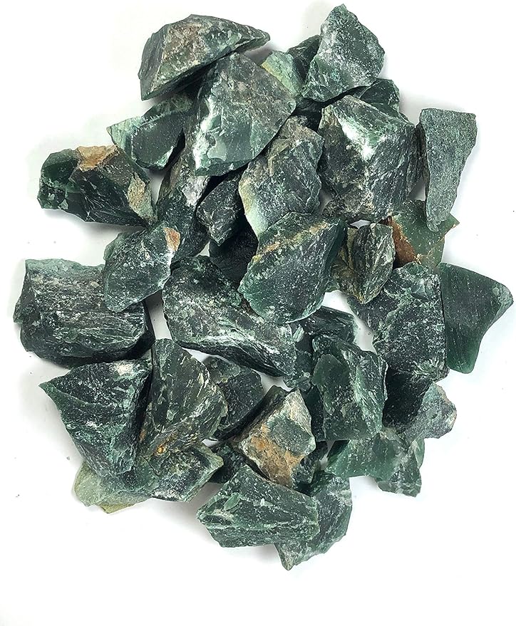 Fantasia Materials: 2 lbs Green Jasper Rough Stones from India