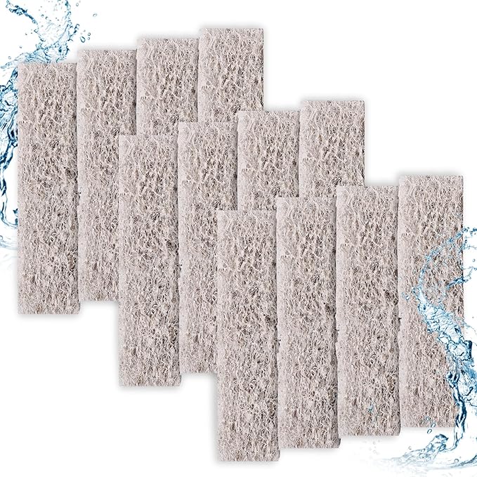 NQEUEPN 12pcs Filter Pads for Aqueon, Fish Tank Ammonia Reducer Filter Pads Carbon Filter Pads Aquarium Filter Accessories Compatible with Aqueon QuietFlow LED PRO Model 30 & 50