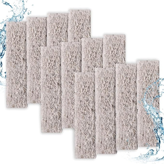 NQEUEPN 12pcs Filter Pads for Aqueon, Fish Tank Ammonia Reducer Filter Pads Carbon Filter Pads Aquarium Filter Accessories Compatible with Aqueon QuietFlow LED PRO Model 30 & 50