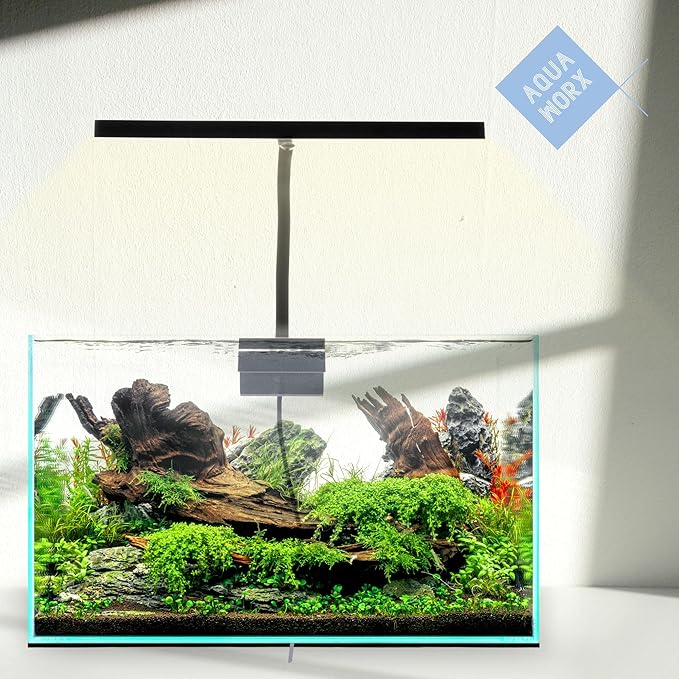 Aqua Worx EOS LED Aquarium Light - Adjustable Gooseneck With 7-Mode RGB Settings - Ideal for Planted Tanks, Fish Tanks, Nano Aquariums - N7 RGB