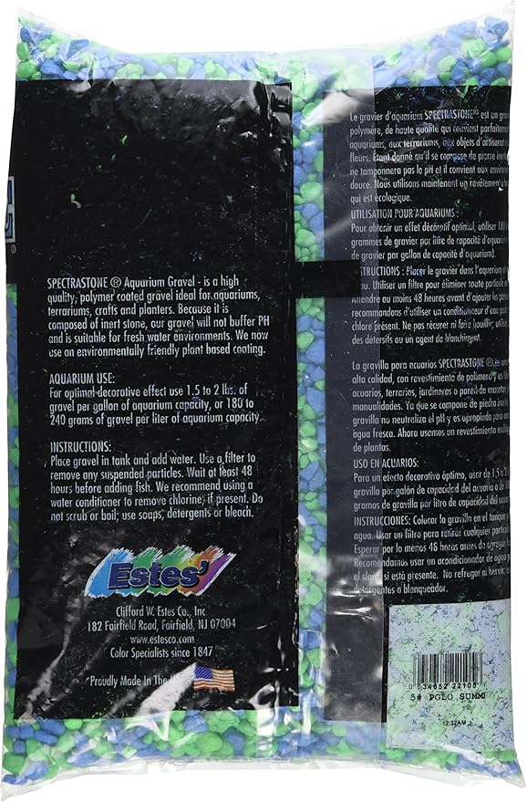 Spectrastone Permaglo Summer Blend Aquarium Gravel for Freshwater Aquariums, 5-Pound Bag