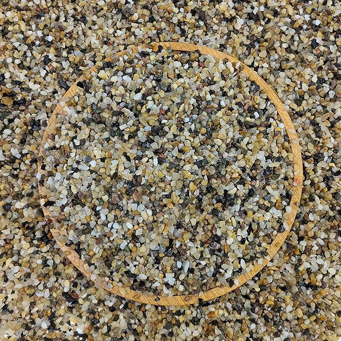 FANTIAN 10 lbs Aquarium Sand, 1/16 Inch Fish Tank Gravel. Decorative Coarse Sand Pea Gravel for Aquarium Substrate, Terrariums, Vase, Plant, Soil Cover and Outdoor Landscaping Small River Rocks