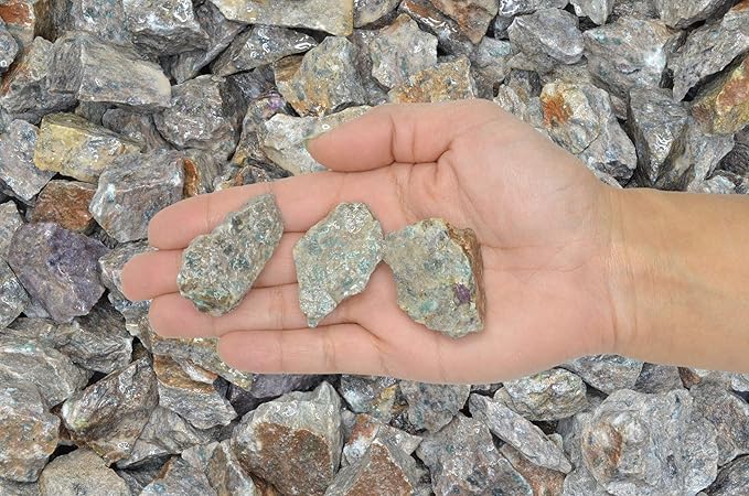 Fantasia Materials: 2 lbs of Cats Eye with Apatite Rough Stones from India