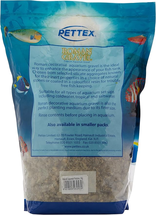 Pettex Roman Gravel Aquatic Roman Gravel 2 Kg Natural Japanese Pebbles