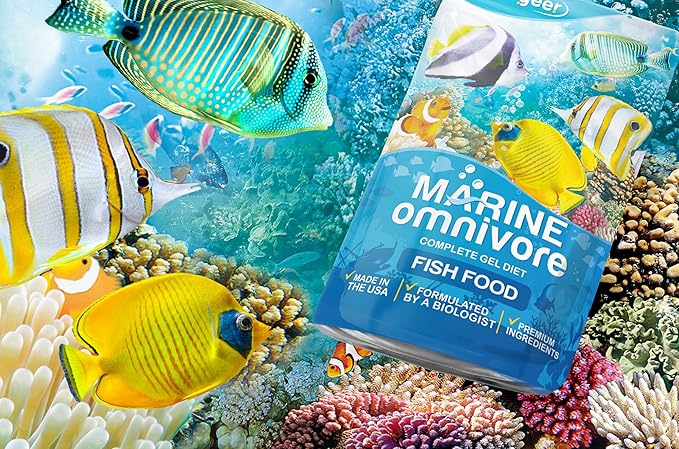 Gargeer 3oz Marine Fish Food for Advanced Breeders. Complete Saltwater Fish Gel Diet. Proudly Made in the USA, Using Premium Ingredients, Ocean Reef Nutrition, Fortified Gourmet Formula. Enjoy...