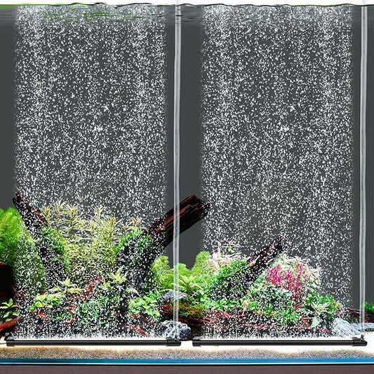 hygger Aquarium Bubble Curtain Wall, Quiet Fish Tank Air Stone with Accessories, High Dissolved Aquarium Bubbler Oxygen Diffuser Decoration for Freshwater & Saltwater