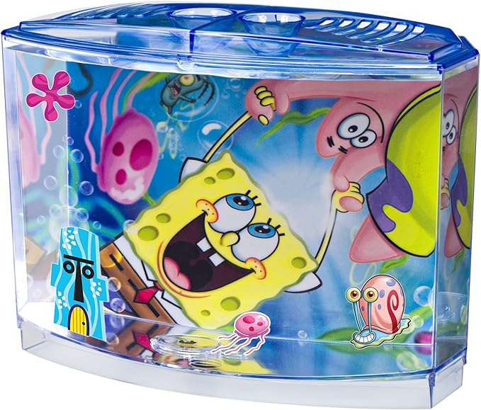 Penn-Plax Penn Plax 0.5 Gallon Spongebob Squarepants Betta Aquarium Kit, 7.75 in