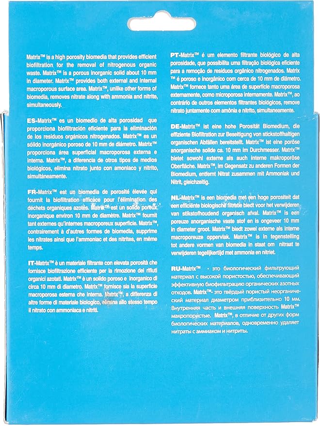 Seachem Matrix High Capacity Biofilter - Marine and Freshwater Tidal Filtration,White