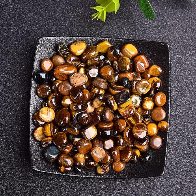 50/100g Natural Stone Gravel Crystal Quartz Mineral Agate Specimen Gemstone Home Aquarium Decoration,Tiger Eye,100g
