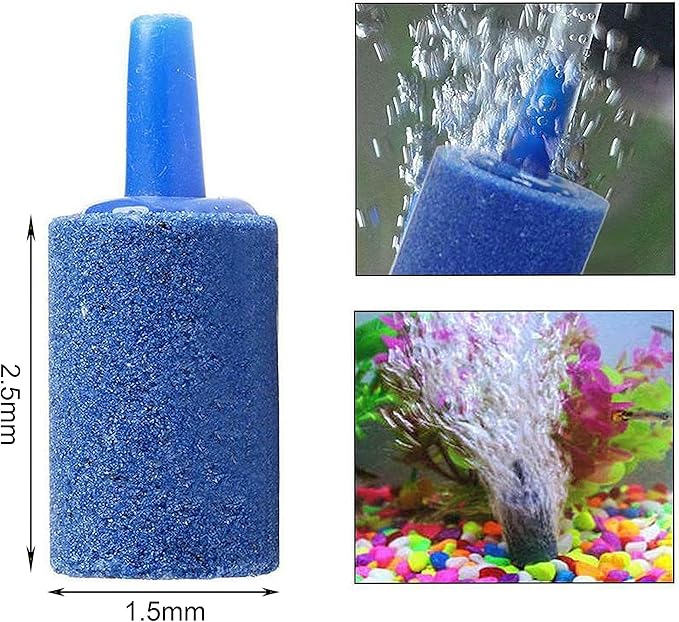 Aquarium Air Pump Accessories Kit with 80 Inch Standard Clear Airline Tubing, Air Stones, Check Valves, Suction Cups and Connectors for Fish Tank