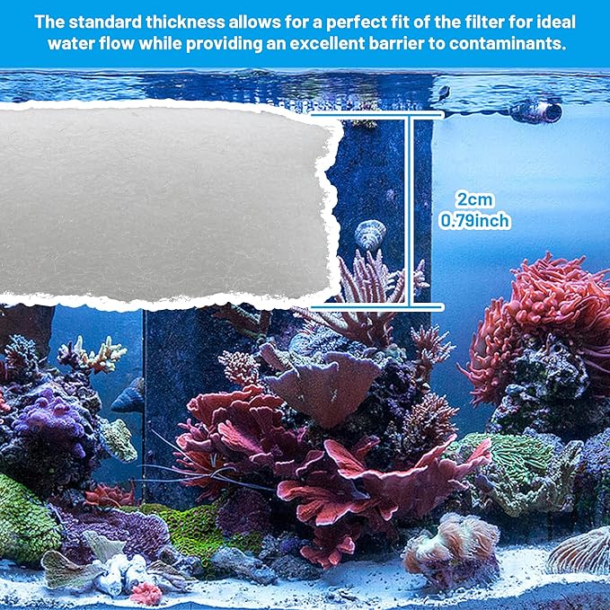6 Pack Water Polishing Pads Compatible with Quick-Clear, Mechanical Filter Media for Aquariums, Fit The 307/407 and 306/406, A244A1