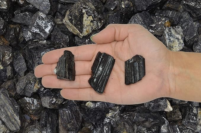 Fantasia Materials: 5 lbs of Black Tourmaline Rough Stones from India