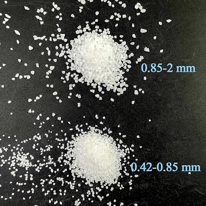 FANTIAN 10 lbs Aquarium White Sand, 0.8-2mm Coarse Sand. Small Gravel for Fish Tank, Succulent Plants Potted, Paintings, Fire Pits, Candle, Vase Filler and Crafts