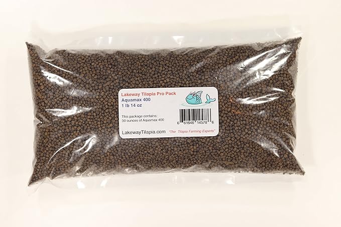 Pro Pack 30 Tilapia Food - to Raise Tilapia from Fry Stage Up to 6 Inches Long with Over 1 Pound 5 Ounces of 300, 1 Pound 14 Ounces of 400, and 1.2 Ounces of Algae Disc