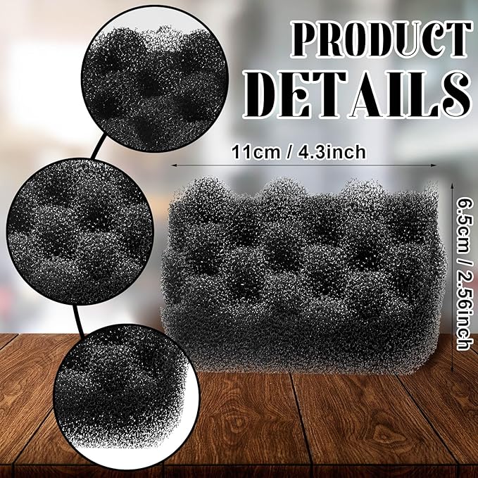 Maxcheck 20 Pcs Foam Filters Media Pads Compatible with Fluval 304/305/ 306/404/ 405/406 Foam Filter Media Replacements Sponges for Aquarium Canister Accessories