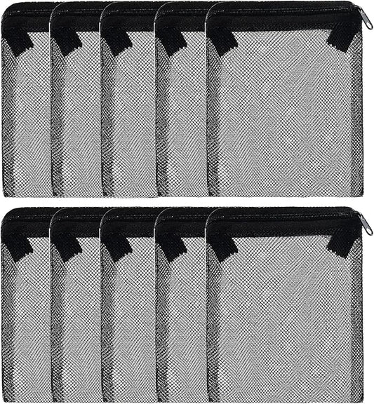 ALEGI 10 pcs Aquarium Filter Media Bags with Zipper, Mesh Reusable Bags for Aquarium Filter Media (6" x 5")
