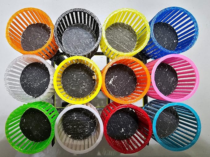 (8 Pack) 1.25" Inch Mushroom Basket for Coral Frags Shroom Box Shroom Jail Shroom Protector (Blue)