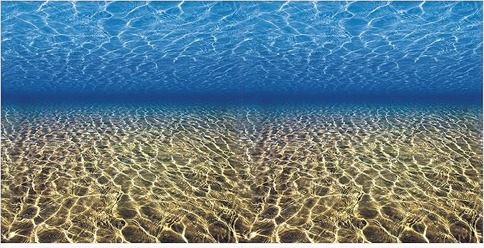 Aquarium Background Ocean Seabed /Coral Reef Double sides (24WX24H)