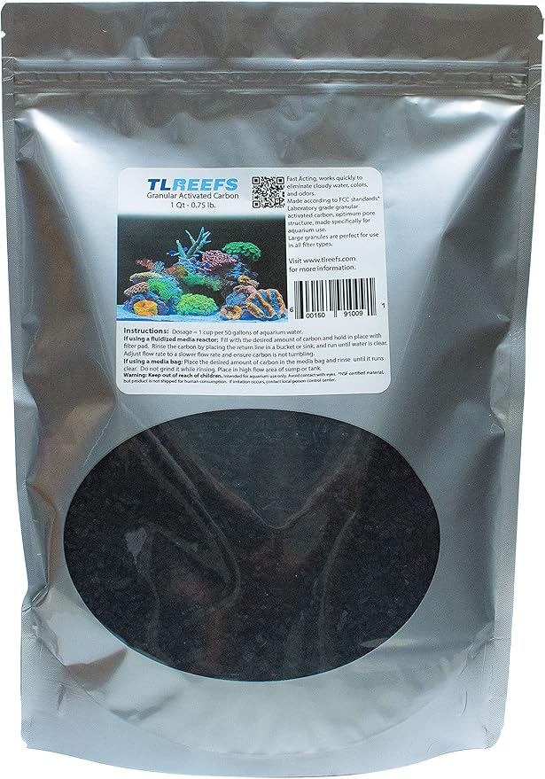 TL Reefs Granular Activated Carbon Filter Media (1 Qt)