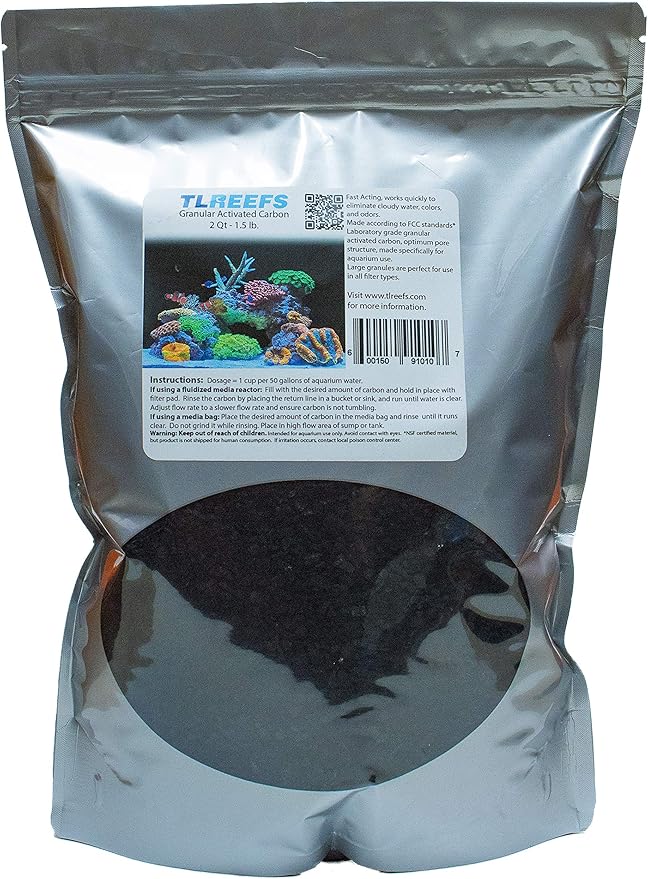 TL Reefs Granular Activated Carbon Filter Media (2 Qt)