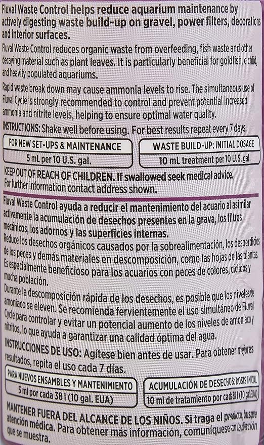 Fluval Waste Control Biological Cleaner, Aquarium Water Treatment, 8.4 Oz., A8355